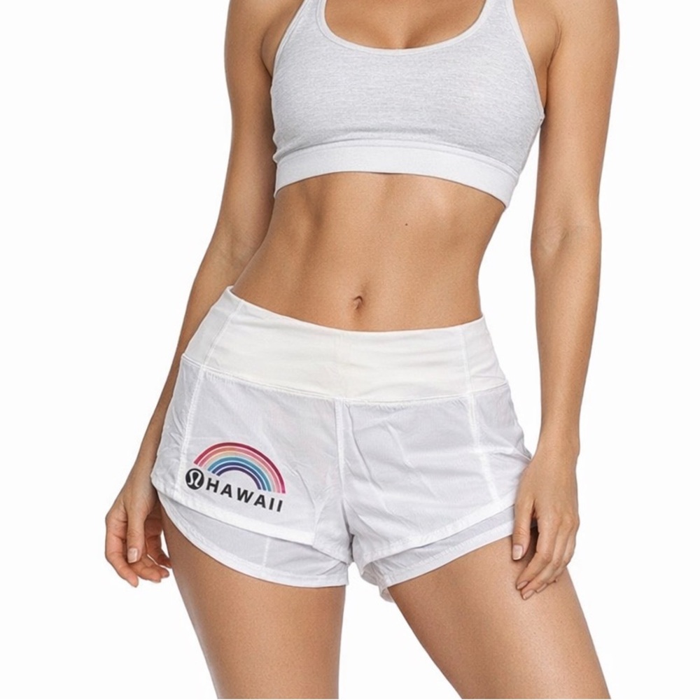 ** NWT ** RARE!!! LULULEMON Hawaiian Aloha Speed Up 2.5" Shorts Size 6